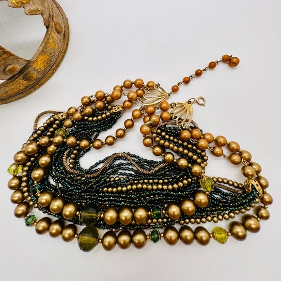 Vintage Multi Strand Statement Necklace - Picture 11 of 13